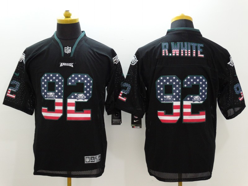 Men's Philadelphia Eagles Reggie White #92 Black Jersey